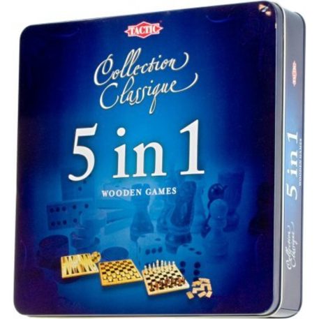 5 in 1 játékszett, fém dobozban