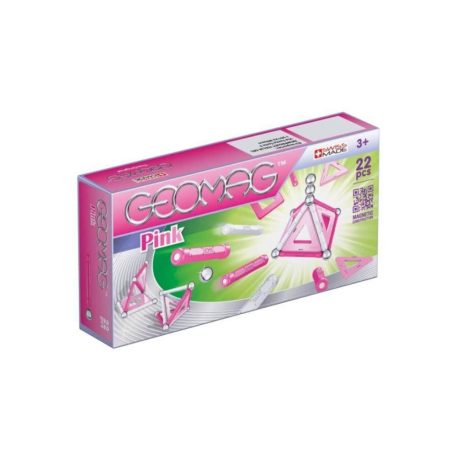 Geomag mágneses építőjáték - Panelek pink, 22 db-os