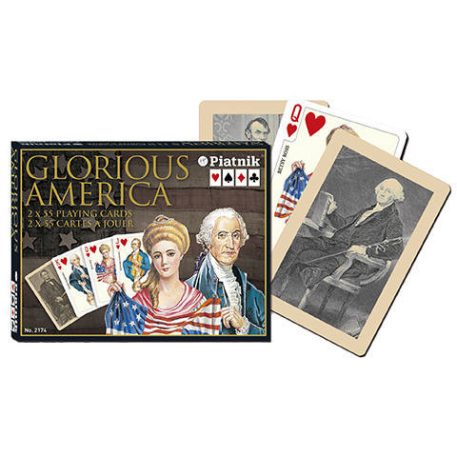 Luxus römi kártya  Dicsőséges Amerikaiak 2×55 lap  Piatnik