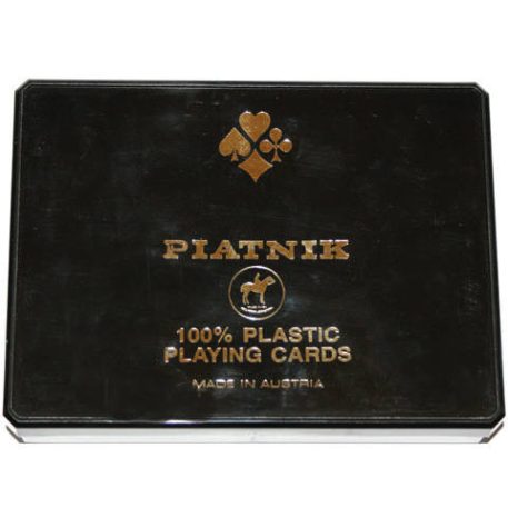 Piatnik plasztik römi kártya 2*55 lap 4 indexes, műanyag dobozos