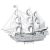 Iconx - Black Pearl - Metal Earth - 3D fém puzzle