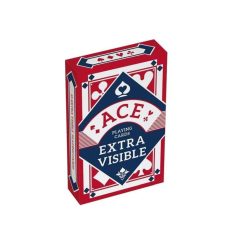   ACE EXTRA NAGY index römi kártya piros hátlappal linen finnish kártyakarton