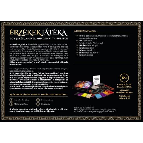 Érzékek játéka társasjáték felnőtteknek