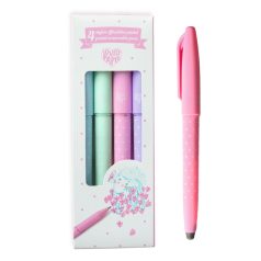   Radírozható tollkészlet 4 pasztellszínnel - Írószer - 4 Pastel erasable pens - DD03794