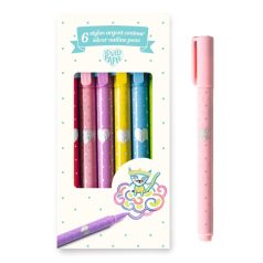   Kontúrozó filc készlet - Ezüst 6 db - 6 silver outline pens - DD03798