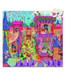   A meseszép tündér kastély, 54 db-os formadobozos puzzle - The fairy castle - 54 pcs - Djeco