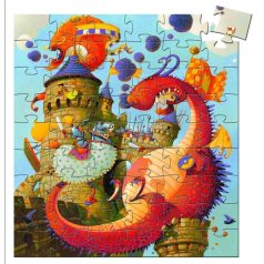   Valliant és a sárkány harca, 54 db-os formadobozos puzzle - Walliant and the dragon - 54 pcs - Djeco