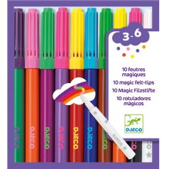 Varázs filctoll 10 db - 10 magic felt tips - Djeco