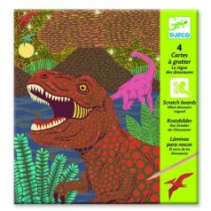   Dinók - Képalkotás karc technikával - When dinosaurs reigned - Djeco