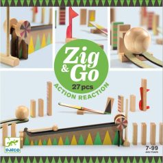   Gurul és borul - Dominós golyópálya 27 db-os - Zig & Go - 27 pcs - Djeco