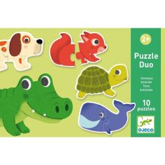   Állatok puzzle - Kétrészes puzzle 20 db - Animals - DJ08147