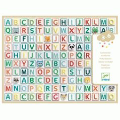   Betű gyűjtemény - Domború matrica 122 db - Alphabet stickers - DJ09078