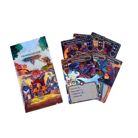 Acélfenyves társasjáték és promókártya