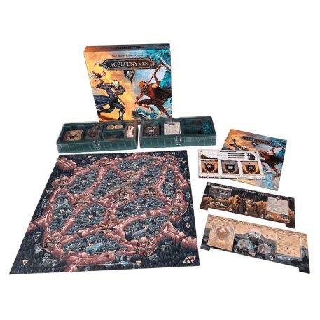 Acélfenyves társasjáték és promókártya