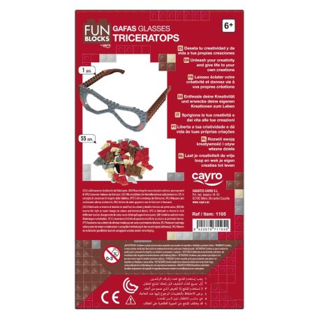 Triceratops szemüveg építőszett