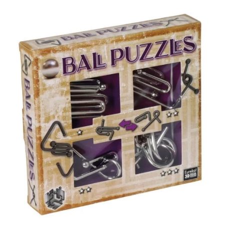 Ball Puzzle - Lila fém ördöglakat szett