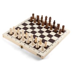   Klasszikus Sakk és Backgamon - Fa logikai játék 2 az 1-ben - Pino Toys