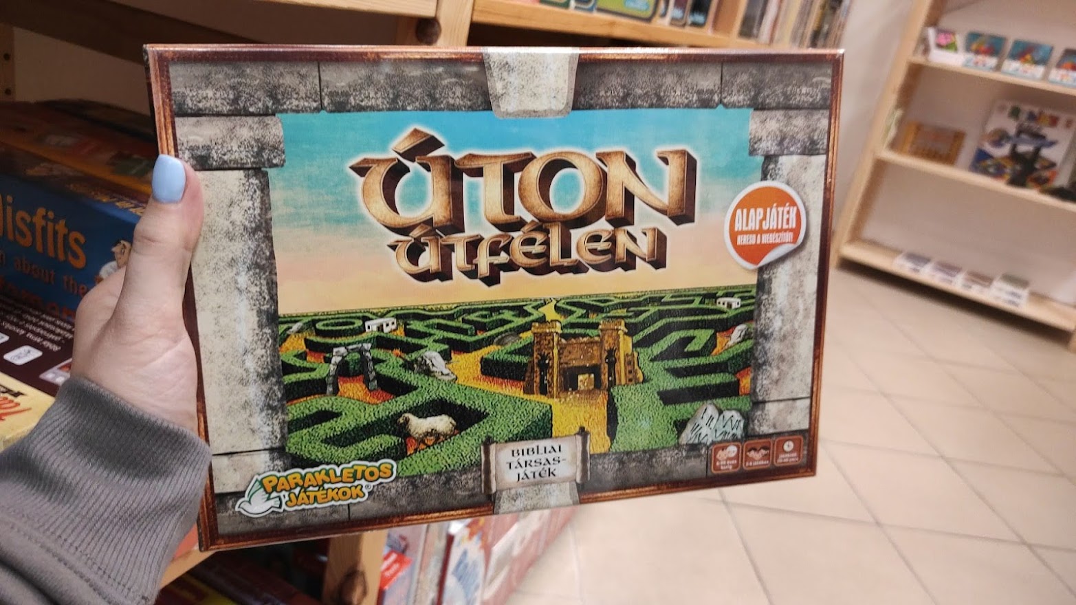 Szuper Bibliai társasjáték, az Úton-útfélen.
