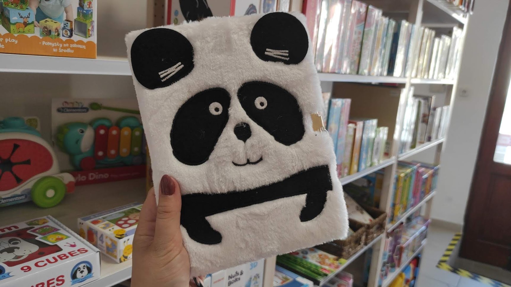 Aranyos plüss panda napló lakattal!