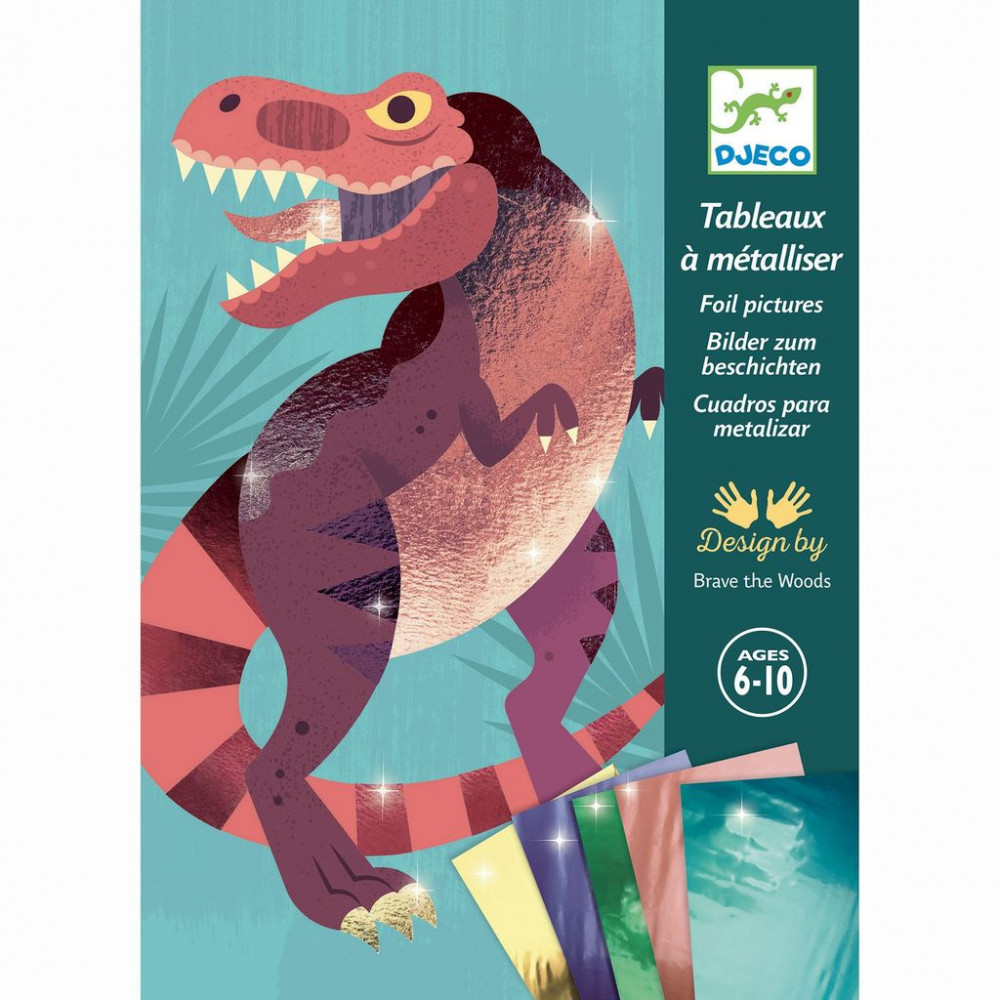 Dinoszauruszok - Képalkotás fém fóliával - Jurassic - Djeco - DJ09518