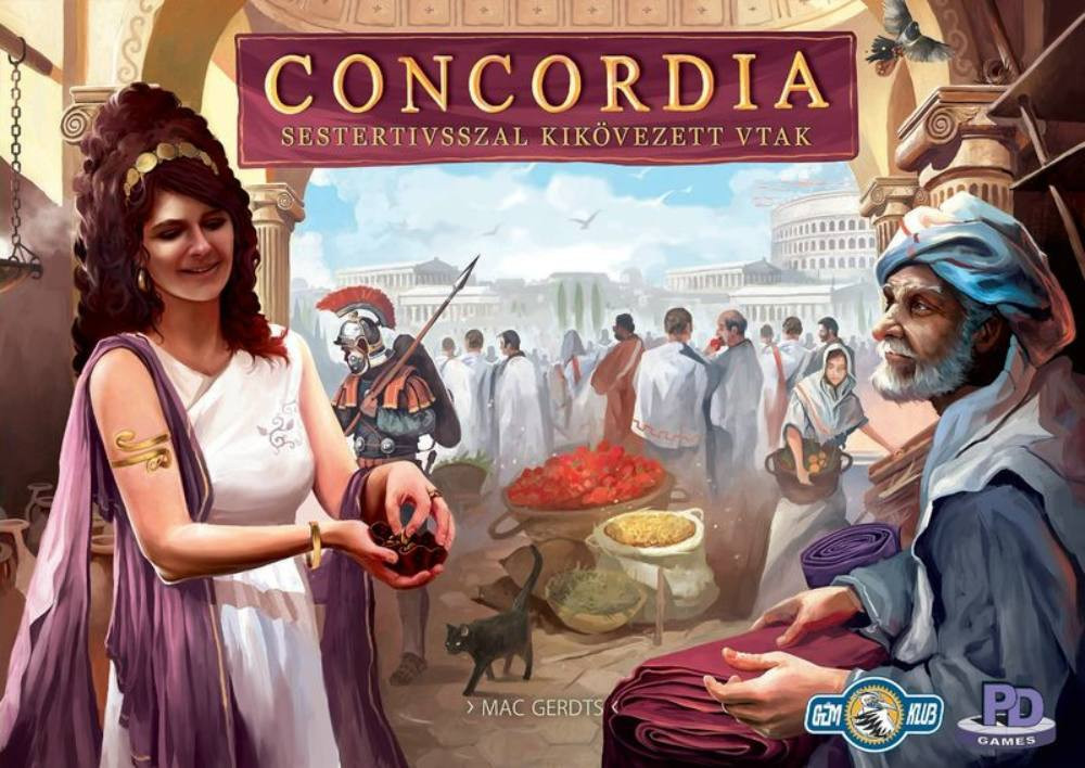 Concordia: Sestertiussal kikövezett utak társasjáték