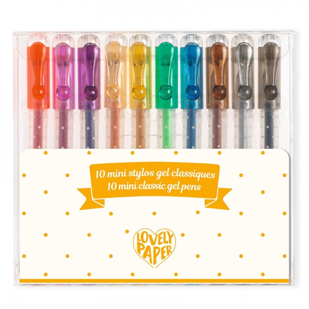 Zselés mini toll készlet - 10 klasszikus színben - 10 mini gel pens classic - DD03785