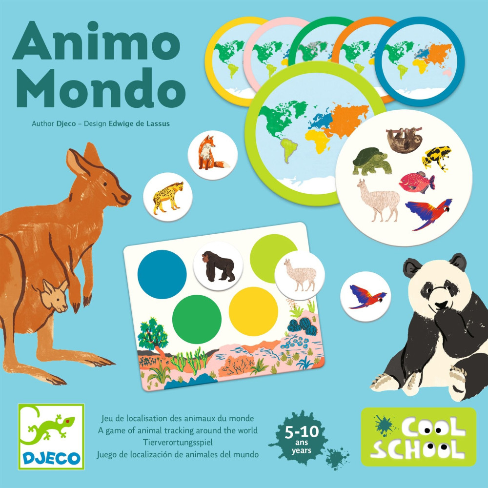Állatok élőhelyei a Földön - Társasjáték - Animo Mondo - DJ08198